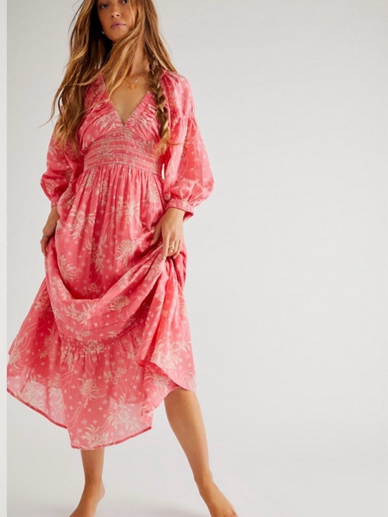 Free People Dresses & Skirts - Free People Golden Hour Maxi Dress in Electropop Pink